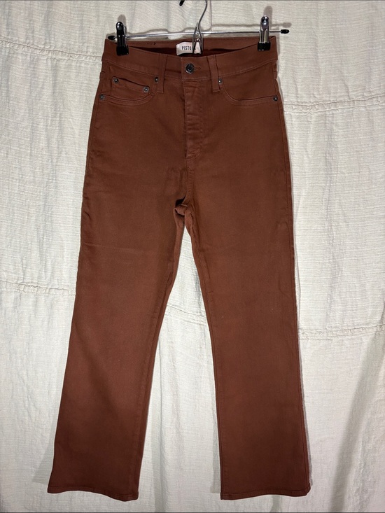 pistola Pants - PISTOLA Lennon High Rise Crop Bootcut Jeans Rosslyn Brown Size 26 Stretch